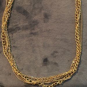 Gold layered chain necklace